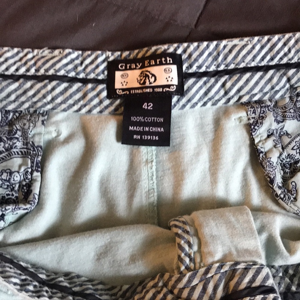 gray earth chino size 42” shorts cotton NWOT medium weight true color last pic - Picture 6 of 11
